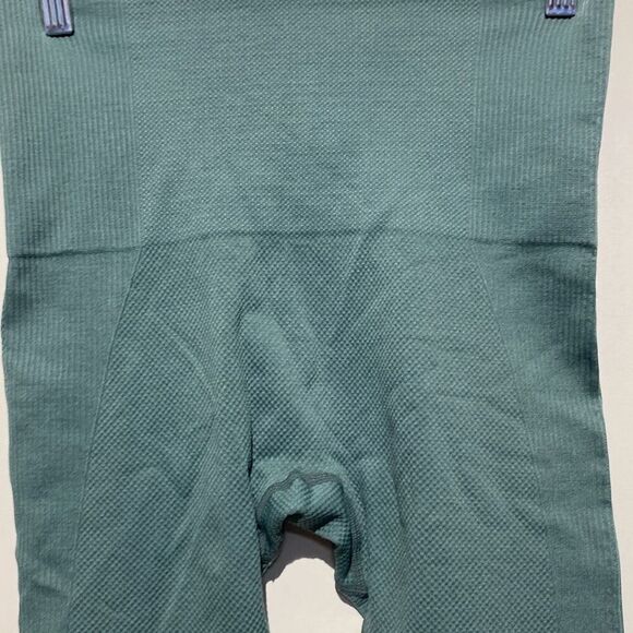 Savvi Women's Green Wide Elastic Waistband Textured Tights Leggings Large - Picture 4 of 8